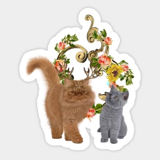 Cute little fantasy kitten Sticker